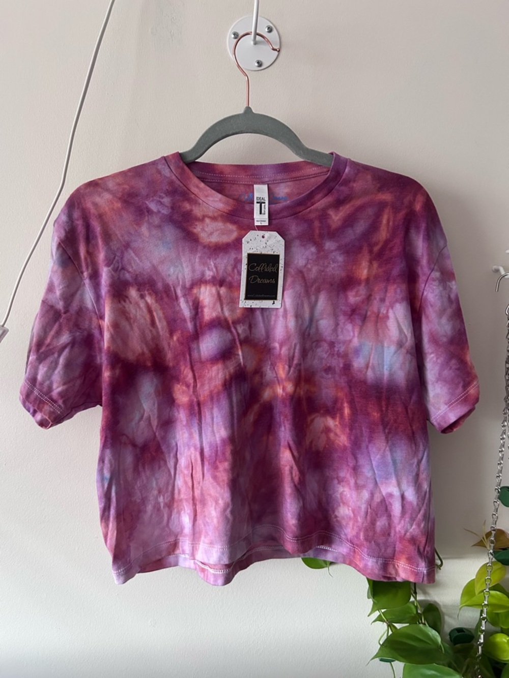 Purple Tie-Dye Crop Tee - Short Sleeve